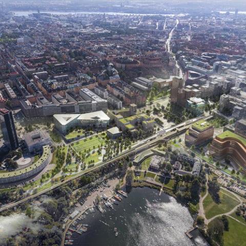 Expected Aerial view of Norra Stationparken