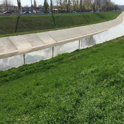 View of the river during intervention