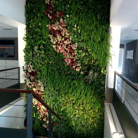 Vertical Garden in company's staircase 
