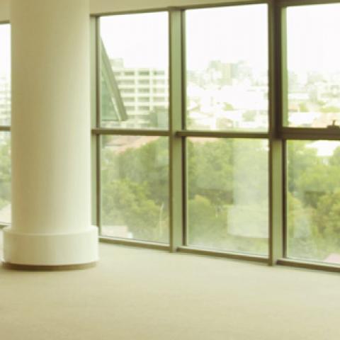 View from inside the building during intervention