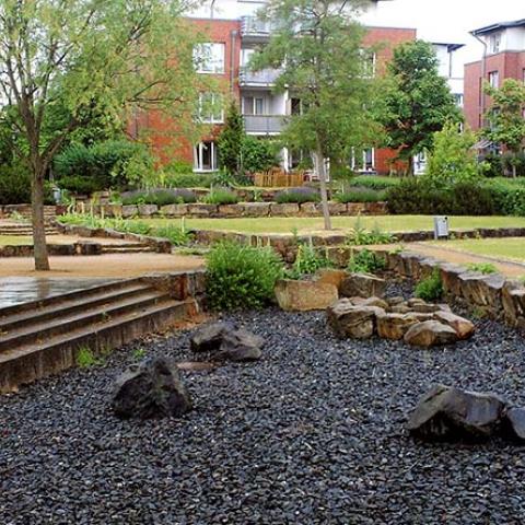 Green roof test spaces at the university of Munster