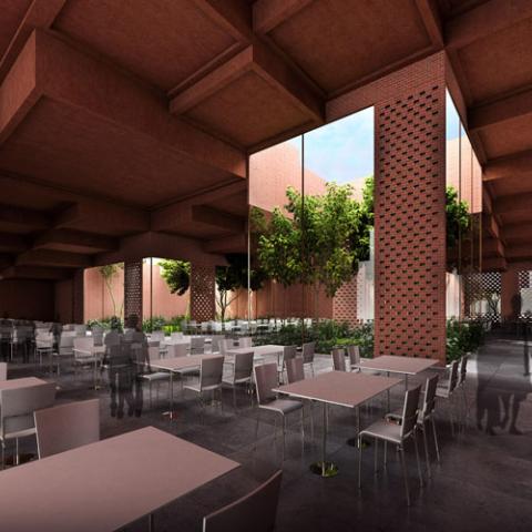 The ground floor featuring Cafeteria