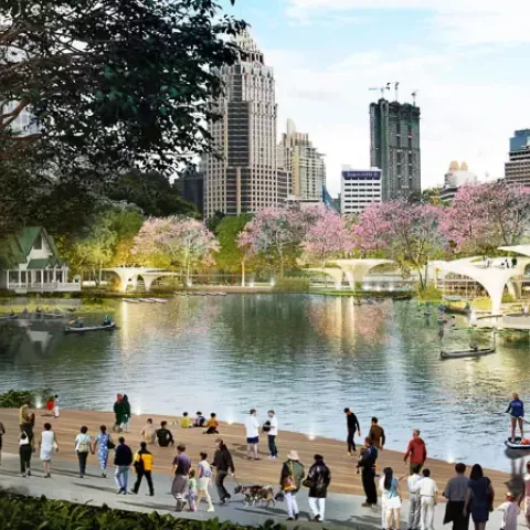 Lumpini Park - main pond area