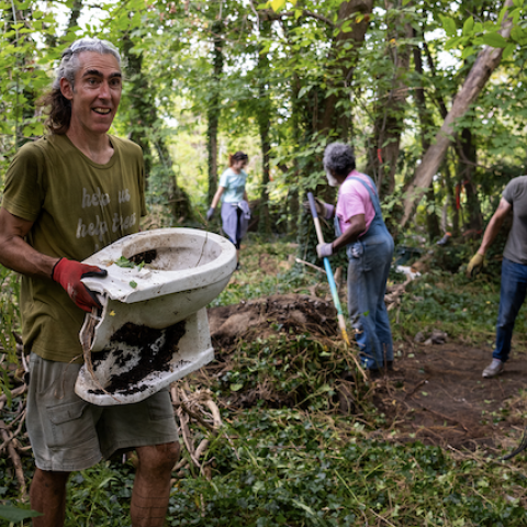 Andrew "Birch" Kemp was surprised by some of the clean-up findings at Circle Forest. 