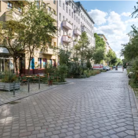 View on the redesigned Graefekiez