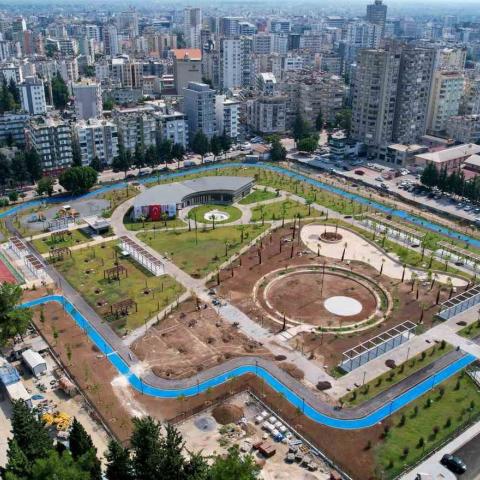 Overview of the precently finished park 