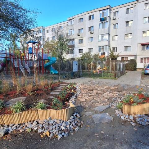 Garden arranged by the project 