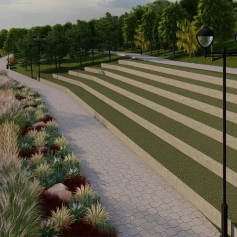 3D model of the design of the park 