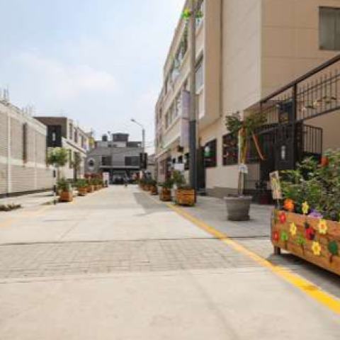 View of the renovated street in the Teniente Paiva passage.