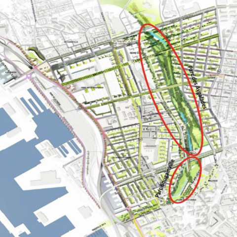 Plan de situation de l’opération Euromed II – source étude d’impact