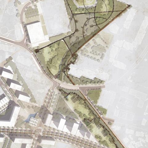 Plan Drawing of the Foz do Douro Urban Park