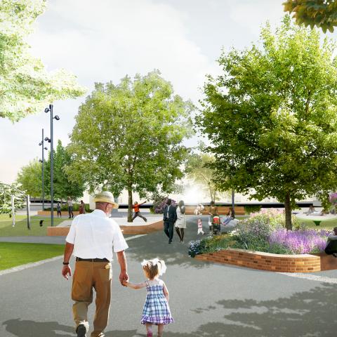 South View of Selma Lagerlöfs Park (2017)